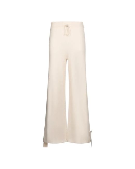 Liu Jo White Drawstring-Waistband Track Pants
