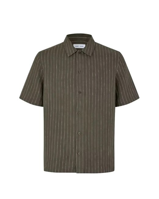 Samsøe & Samsøe Gray Chemise Saavan À Rayures for men