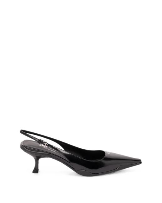 Prada Black Leather Slingback Pumps