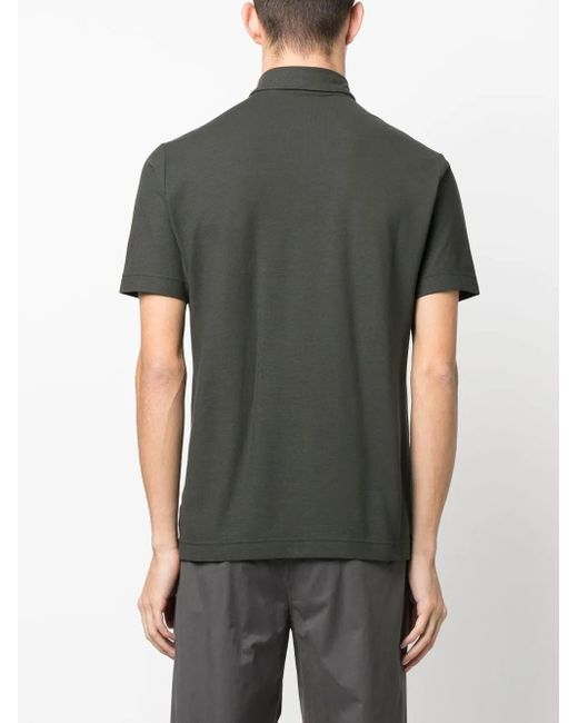 Zanone Black Ice Cotton Polo Shirt for men