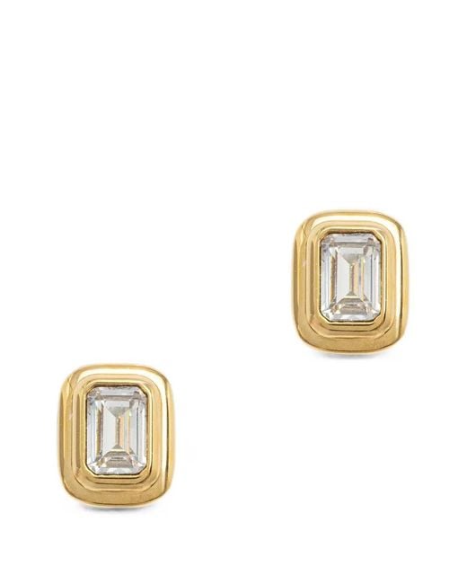 Trussardi White Embellished Earrings