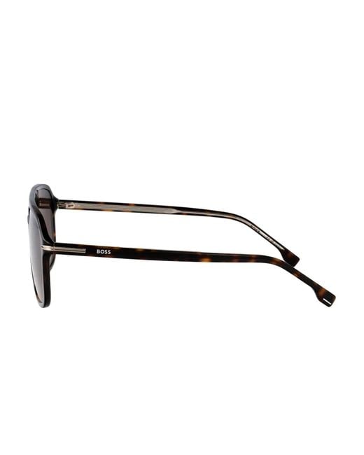 Boss Brown Pilot-Frame Sunglasses for men