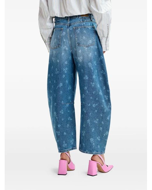 Essentiel Antwerp Blue Floral-Print Jeans