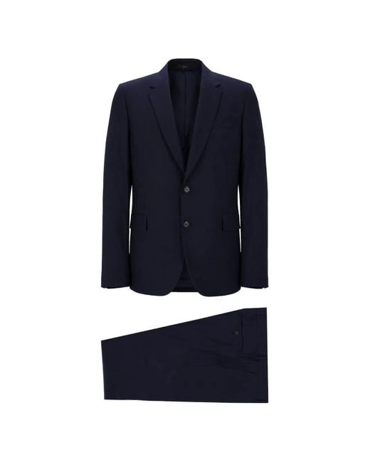 Paul Smith Blue Single-Breasted Wool Suit for men