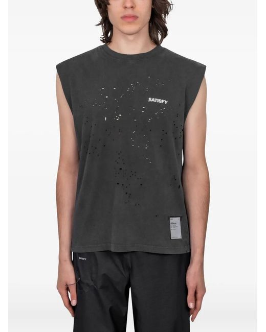 Satisfy Black Mothtechtm Muscle Tee T-shirt for men