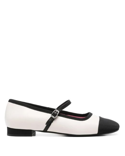 CAREL PARIS White Ballerinas aus Leder