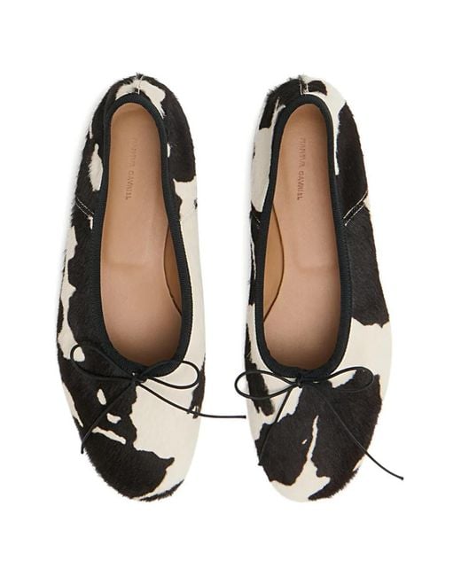 Mansur Gavriel Black Dream Ballerina Pony-Hair Ballet Flats