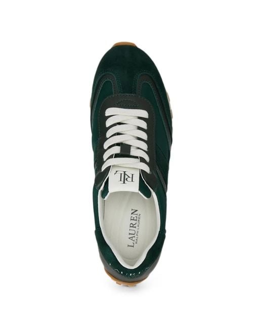 Ralph Lauren Green Dani Colour-Blocked Sneakers