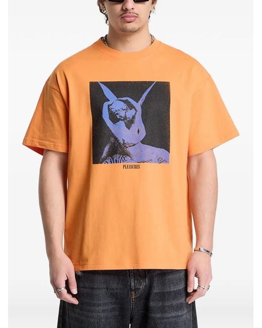 Pleasures Blue Angel Graphic-Print T-Shirt for men