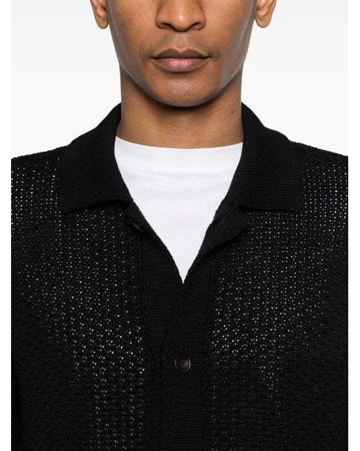 Tagliatore Black Button Pocket Knitwear for men