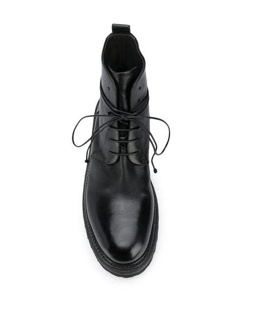 Marsèll Black Carrucola Combat Boots for men