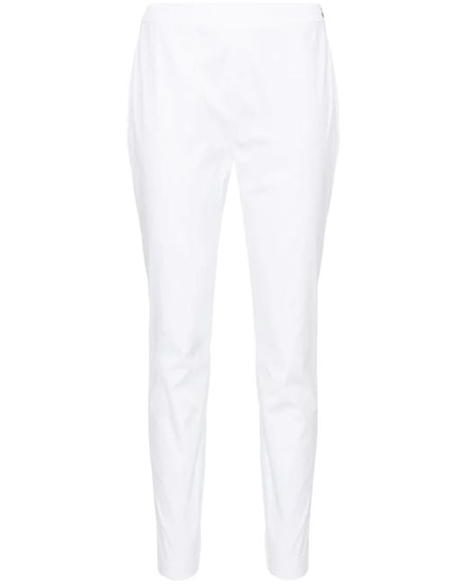 Fabiana Filippi White Slim-Fit Trousers With Tapered Ankle