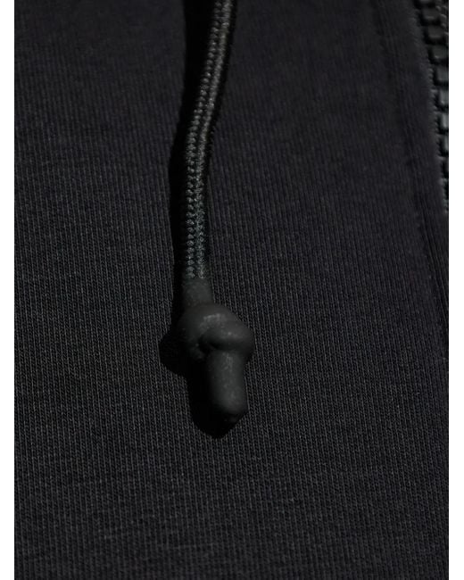 DSquared² Black Hooded Ribbed Jacket for men