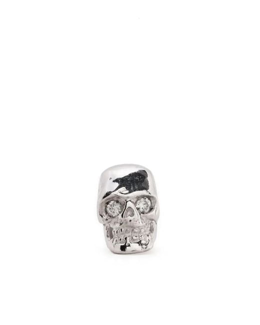 Emanuele Bicocchi White Diamond Eye Skull Single Earring