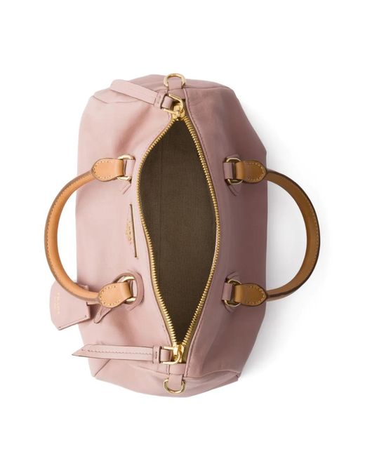 Prada Pink Small Leather Top-Handle Bag