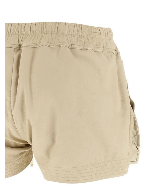 Rick Owens Natural Short À Lien De Resserrage Fog