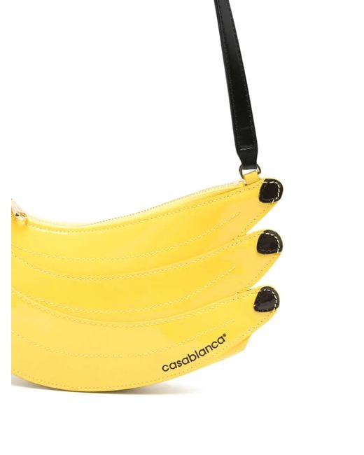 Casablanca Yellow Banana-Shape Cross Body Bag