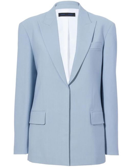 Proenza Schouler Blue Devon Peak-Lapel Blazer