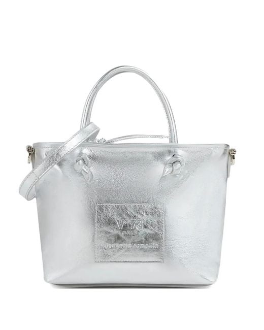 V73 Gray Shopper Mit Logo-Patch