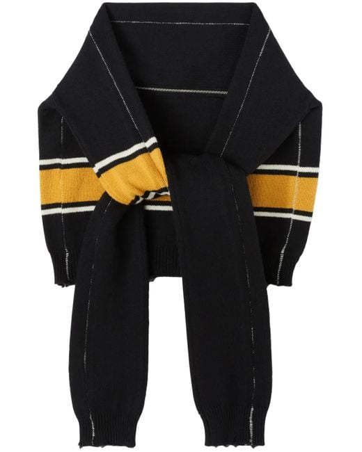 Ambush Black Knitted Jumper-Style Shawl for men