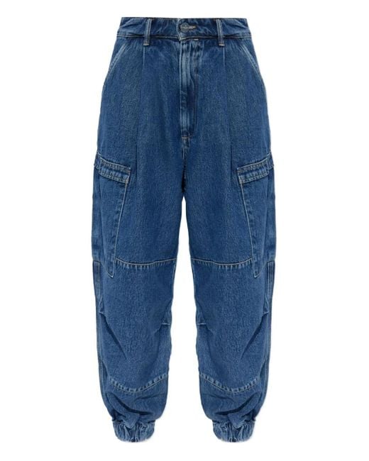 AllSaints Blue Cargo-Pockets Jeans