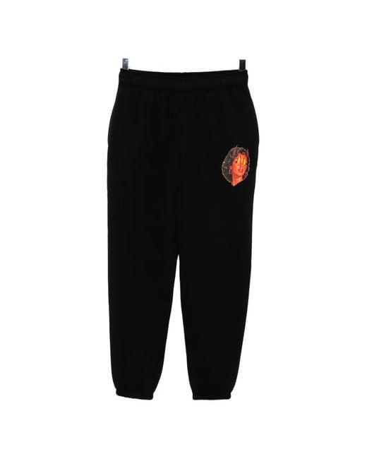 Melt Black Graphic-Print Track Pants for men