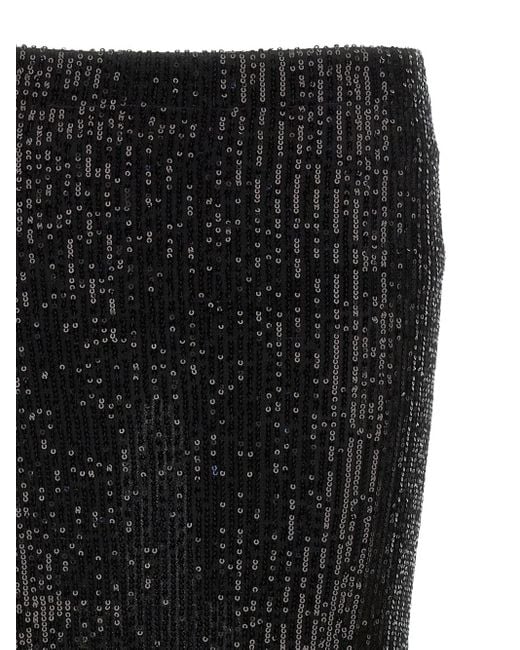 Le twins Black Sequin-Embellishment Maxi Skirt