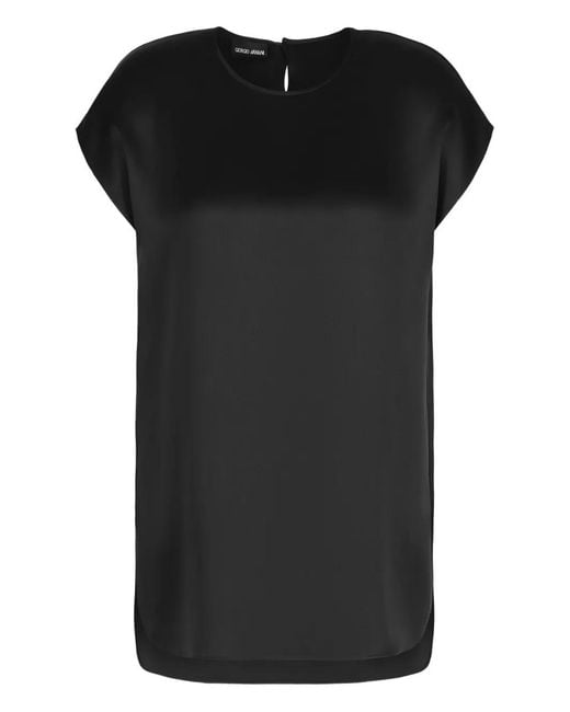 Giorgio Armani Black Short-Sleeve Blouse