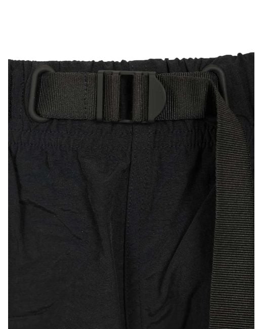 Maison Kitsuné Black Short Ceinturé À Logo Imprimé for men