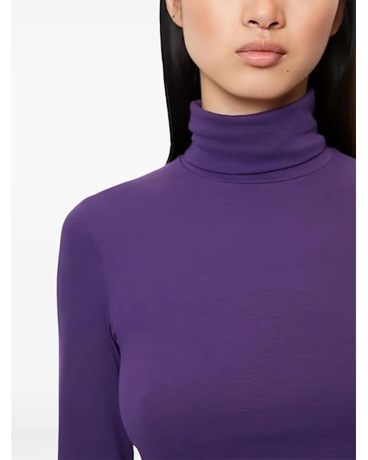 Marc O' Polo Purple Turtleneck Long-Sleeves Top