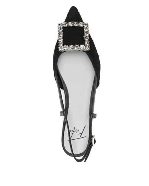 Roberto Festa Black Lavanda Ballet Flats