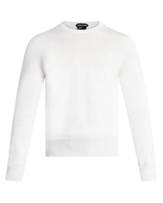 Maglione girocollo di Tom Ford in White da Uomo
