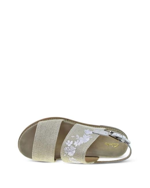 Clarks White Corsio Slide Sandals