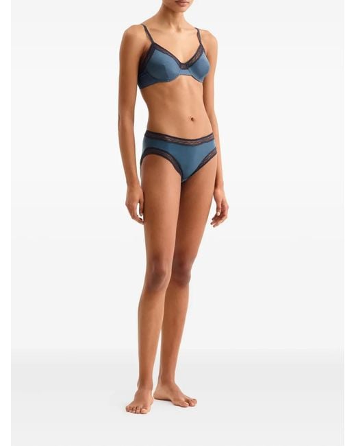 Eres Blue Inspirée Lace-Trimmed Briefs
