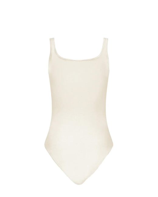 Wolford White Jamaika Scoop-Neck Bodysuit