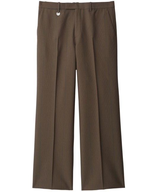 Pantalon de costume en laine Burberry pour homme en coloris Brown