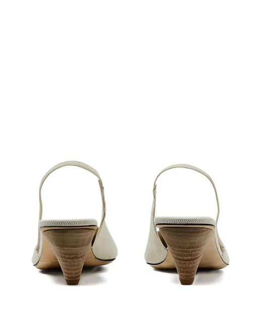IRO White Slingback Cone-Heel Pumps