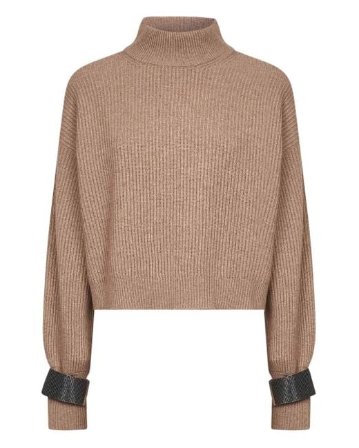 Brunello Cucinelli ハイネック セーター Natural