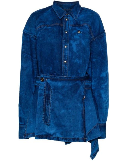 Vivienne Westwood Blue Meghan Faded Mini Dress