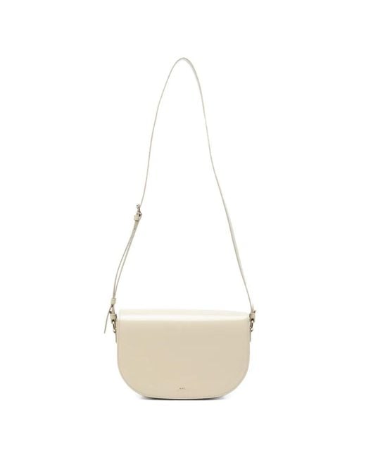 A.P.C. White Le B Side Cross Body Bag