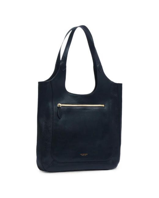The Bridge Blue Leather Shoulder Bag