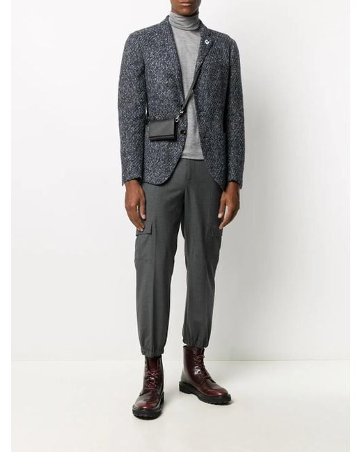 SUITE 191 Gray Roll-Neck Cashmere Jumper for men