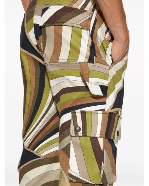 Pantalones cargo con estampado Iride Emilio Pucci de hombre de color White