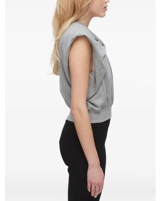 3.1 Phillip Lim Gray Bow-Embellished Tank Top