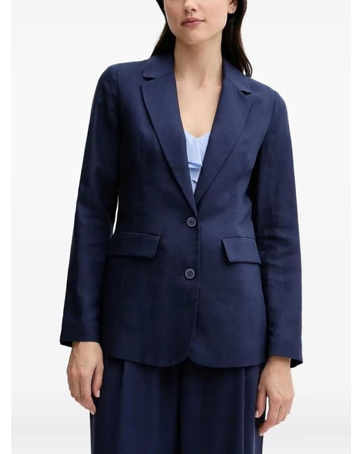 Benetton Blue Buttoned Blazer