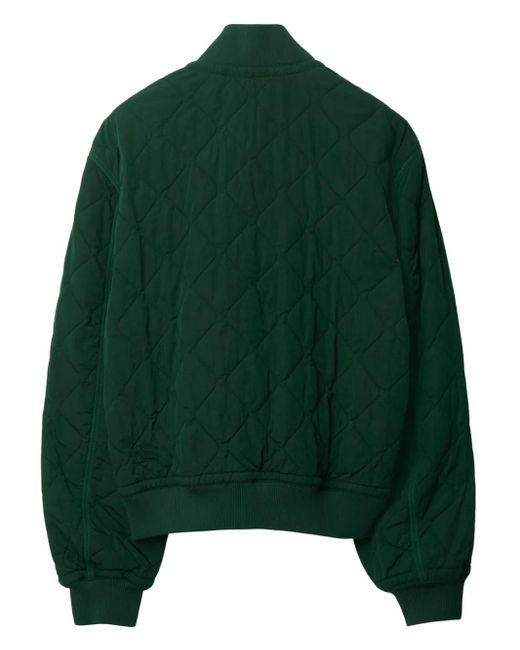 Burberry Green Quilted Nylon Bomber Jacket for men