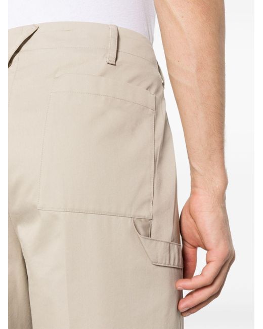 Pantalones rectos con placa del logo Fendi de hombre de color Natural