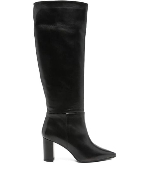 Thea Mika Black Stiefel mit Blockabsatz 80mm