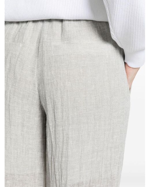 Brunello Cucinelli White Linen Trousers