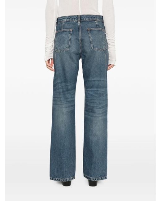 Brandon Maxwell Blue Campbell Spiral-Seam Jeans